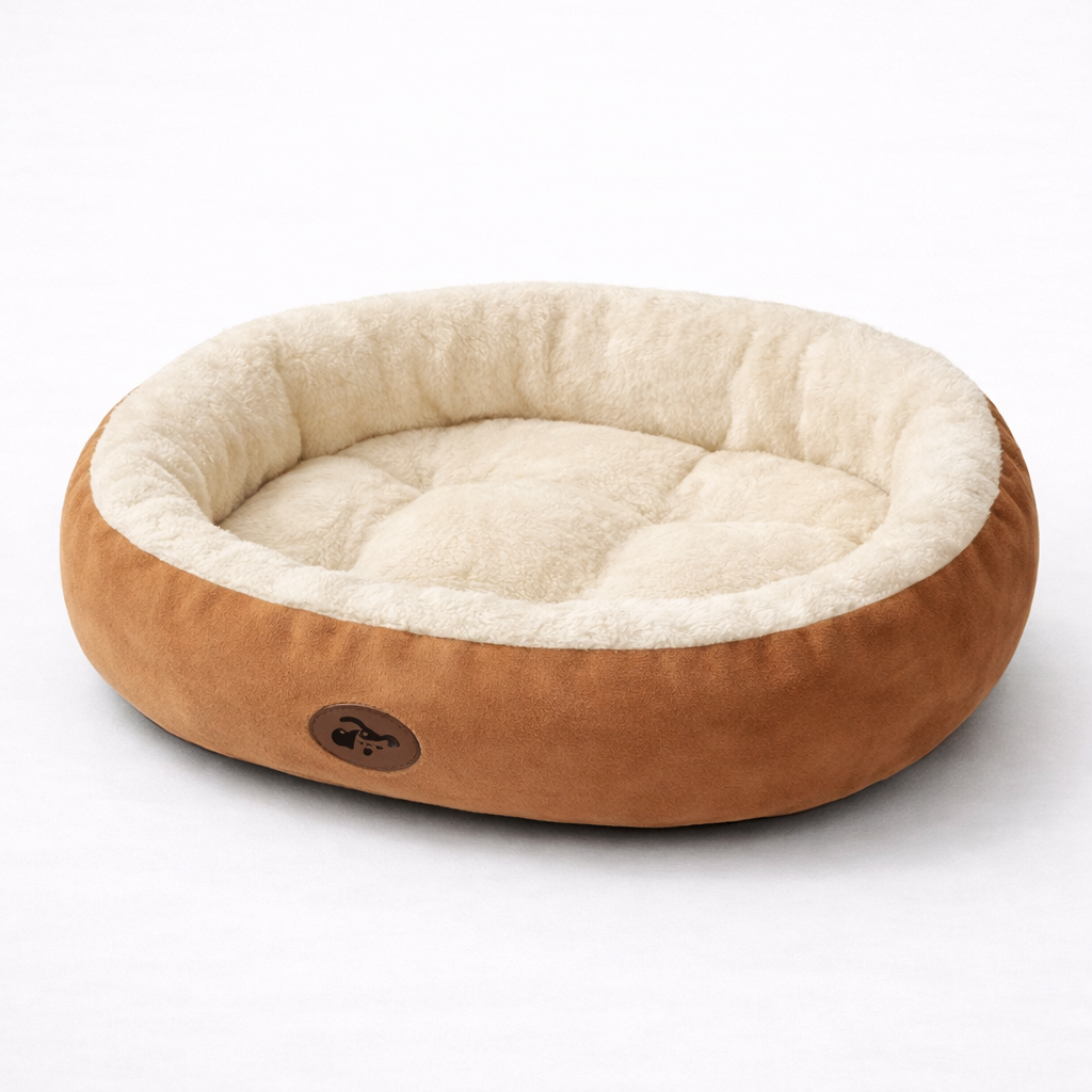 Waschbares Hundebett in Braun