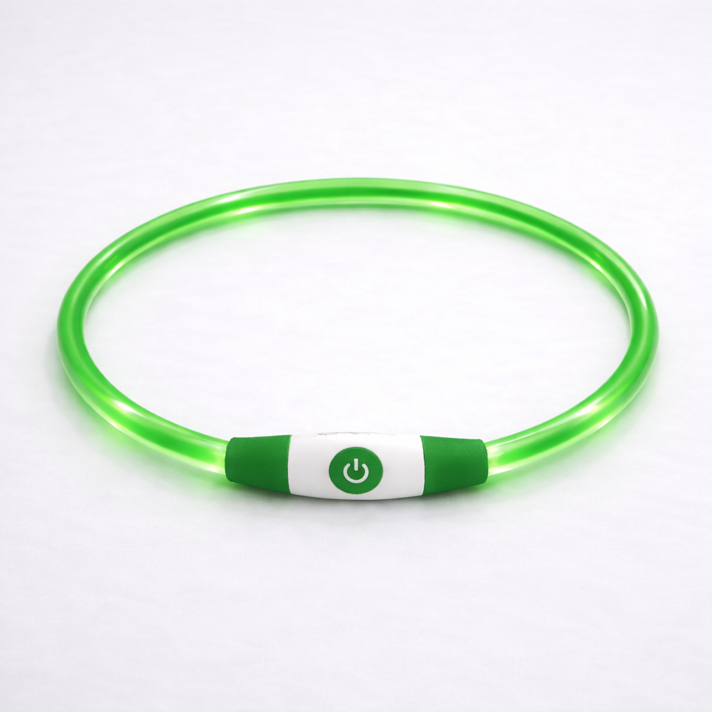 LED Hundehalsband in Grün