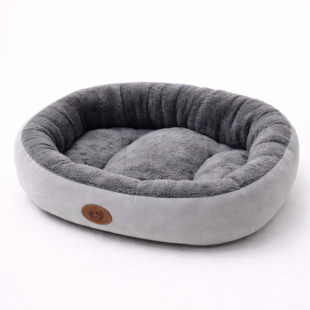 Waschbares Hundebett in Grau
