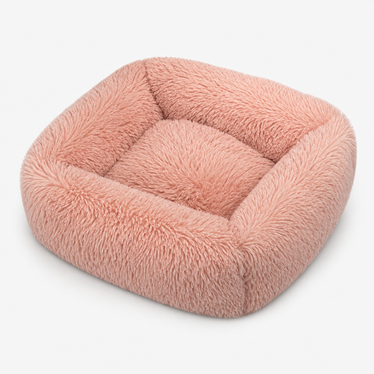 Flauschiges Hundebett in Altrosa