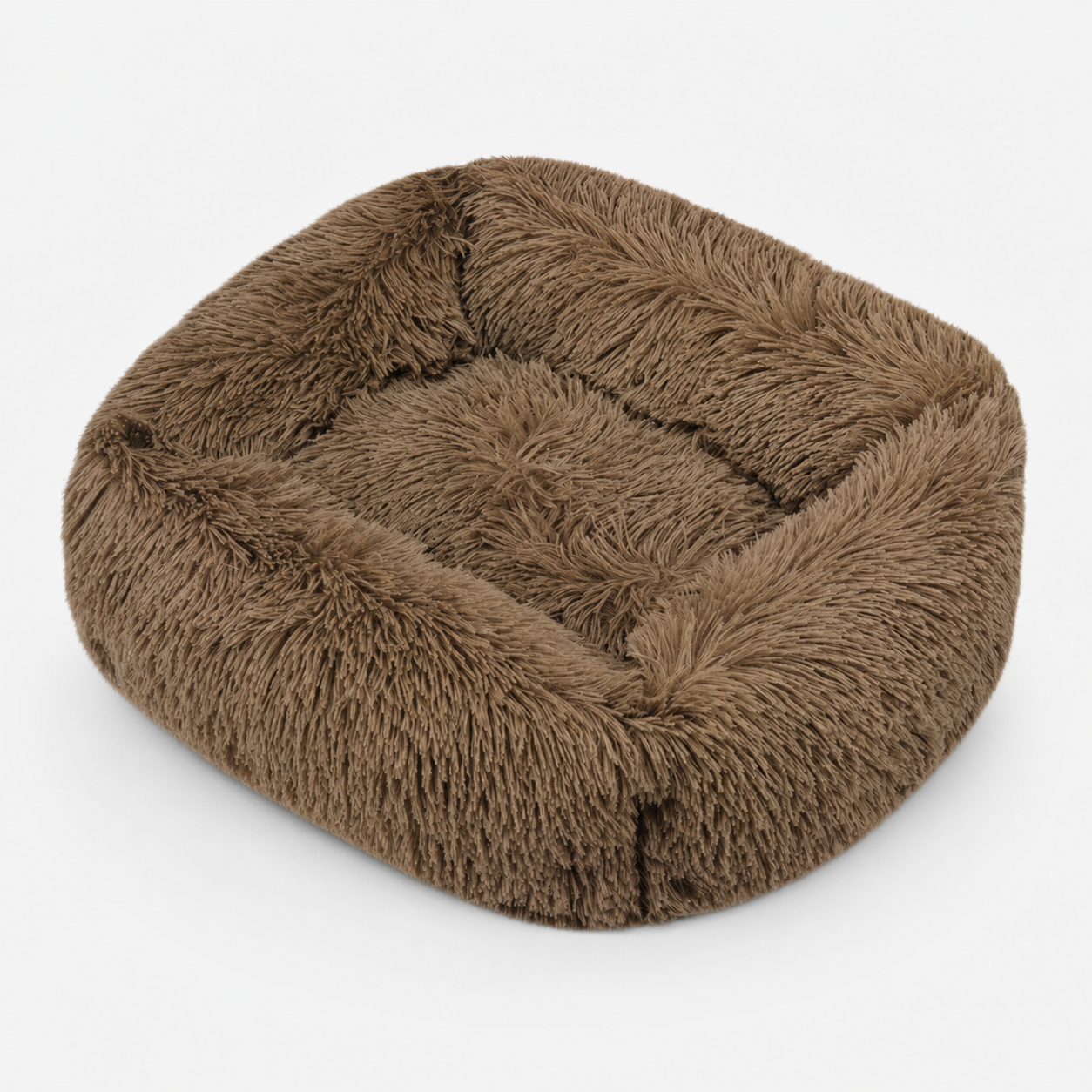 Flauschiges Hundebett in Hellbraun