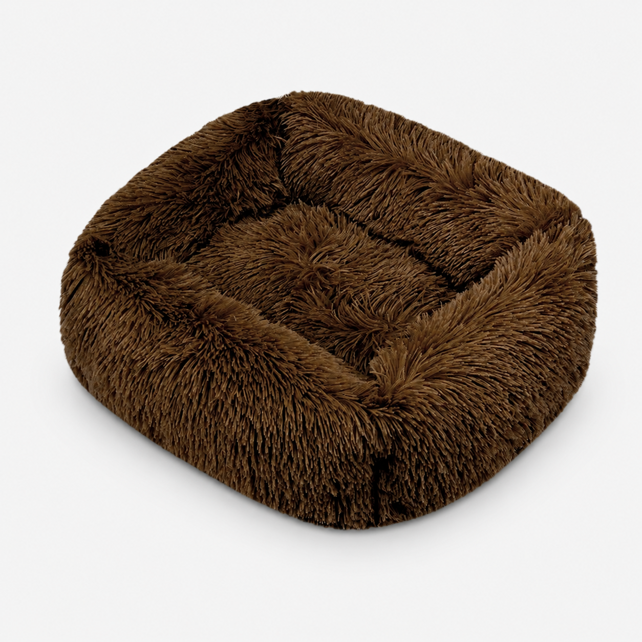 Flauschiges Hundebett in Kaffeebraun