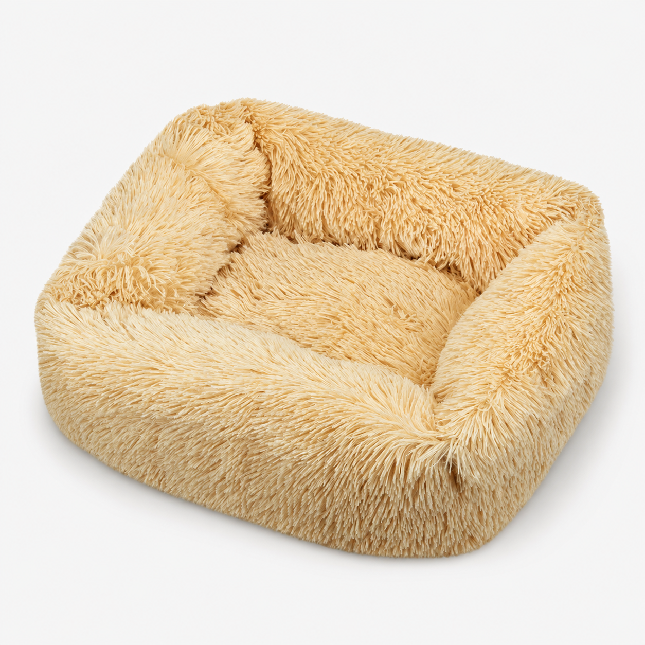 Flauschiges Hundebett in Khaki