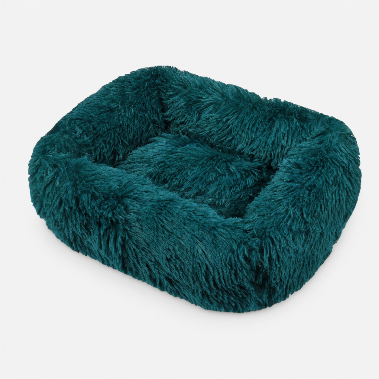 Flauschiges Hundebett in Marineblau