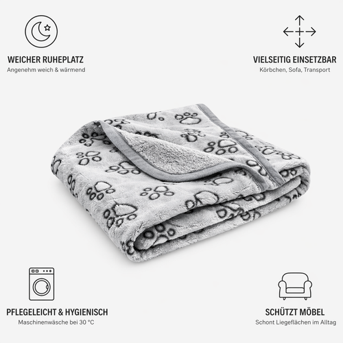 Eigenschaften der Fleece Pfotendecke im Überblick