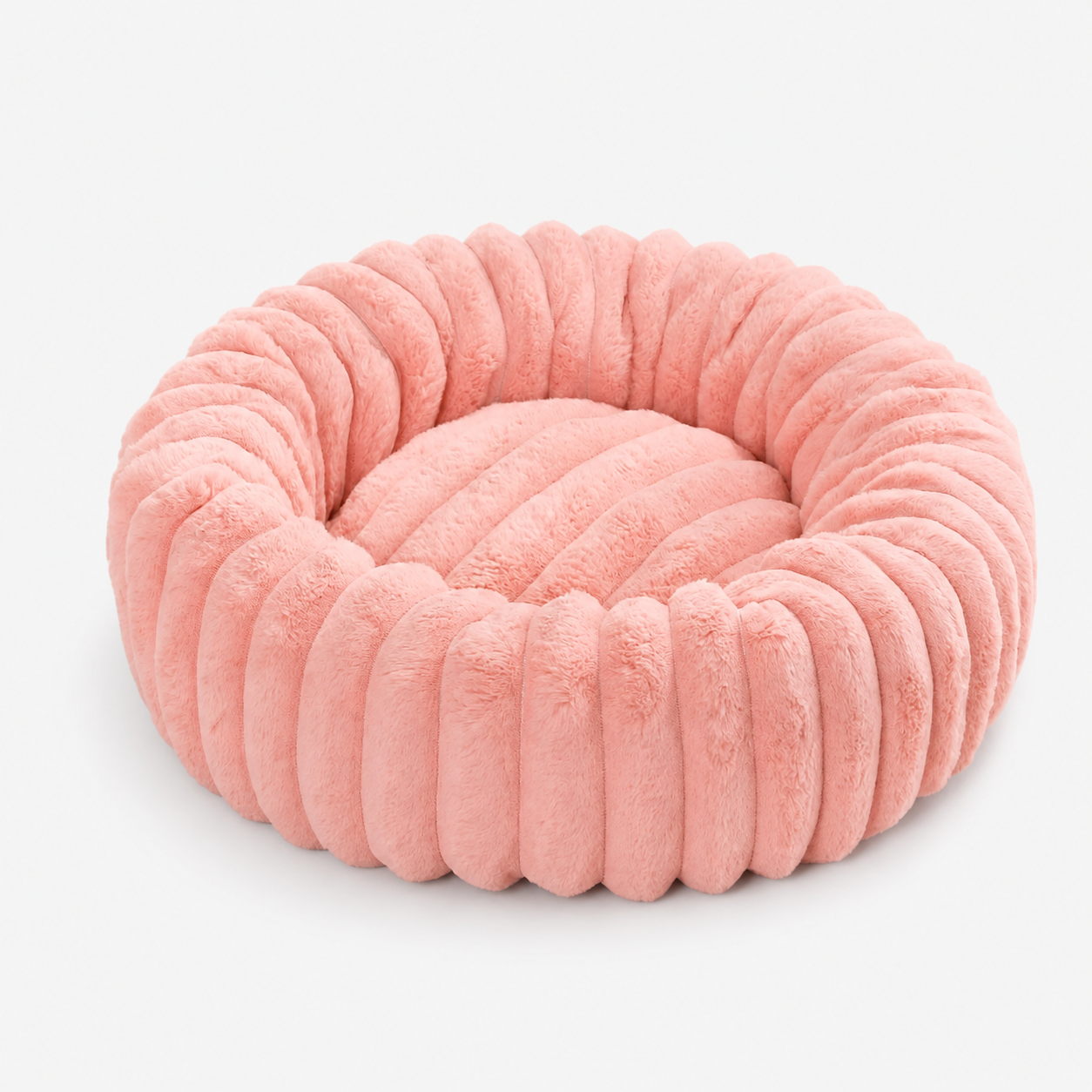 Rundes Hundebett in Rosa