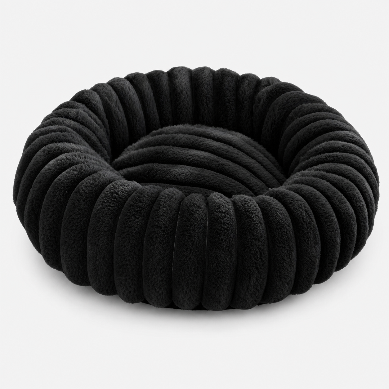Rundes Hundebett in Schwarz