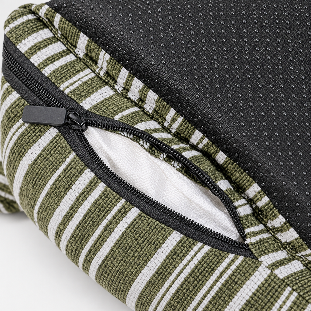 Hundesofa gestreift Detail Unterseite