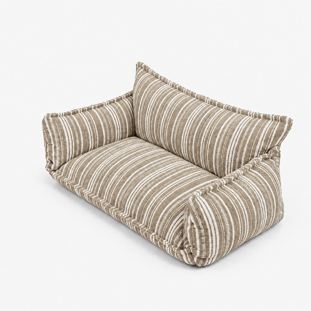 Hundesofa gestreift Creme