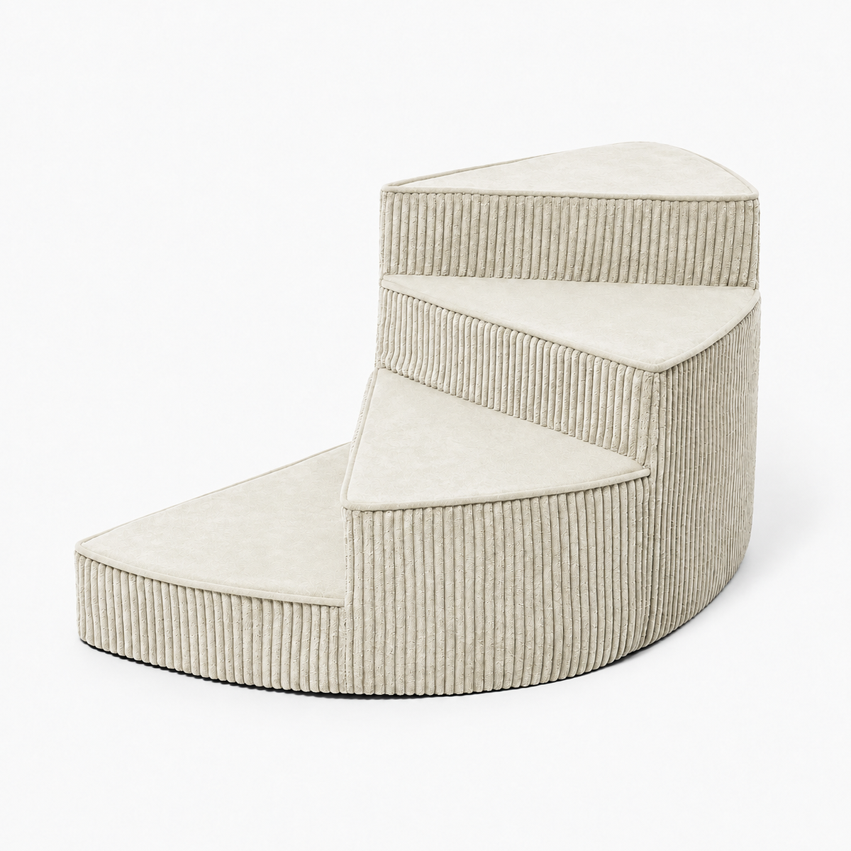 Hundetreppe Cord Creme Aufgang rechts 4 Stufen