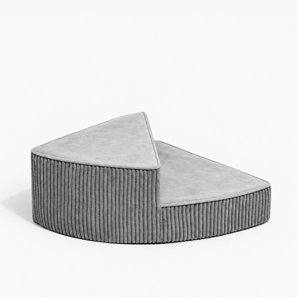 Hundetreppe Cord Grau Aufgang links 2 Stufen