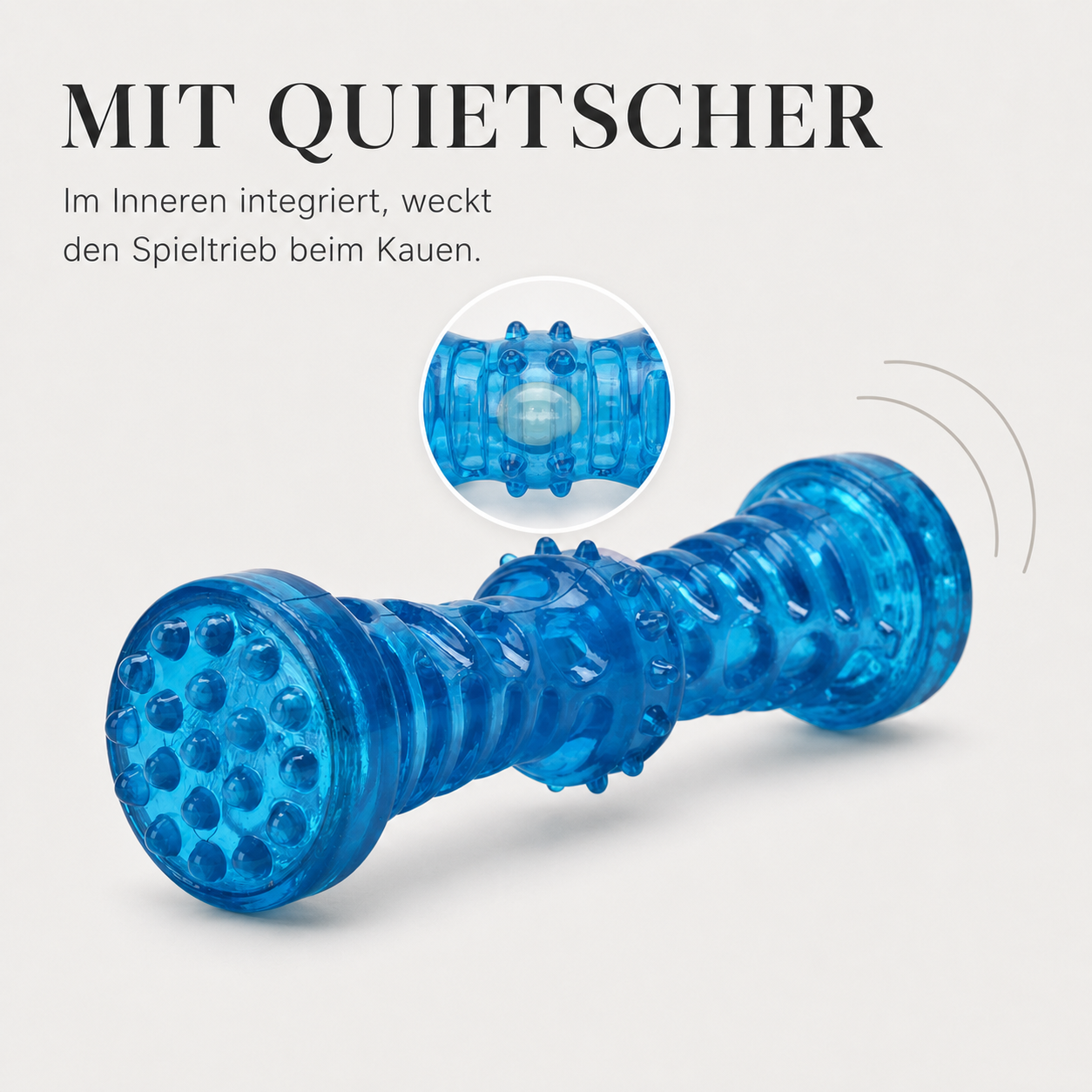 Kauspielzeug Knochen mit integriertem Quietscher