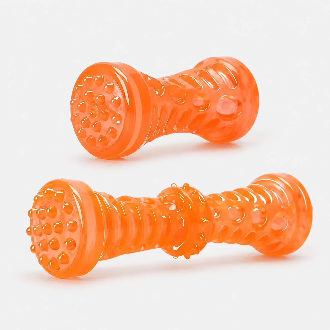 Kauspielzeug Knochen in Orange im 2er-Set