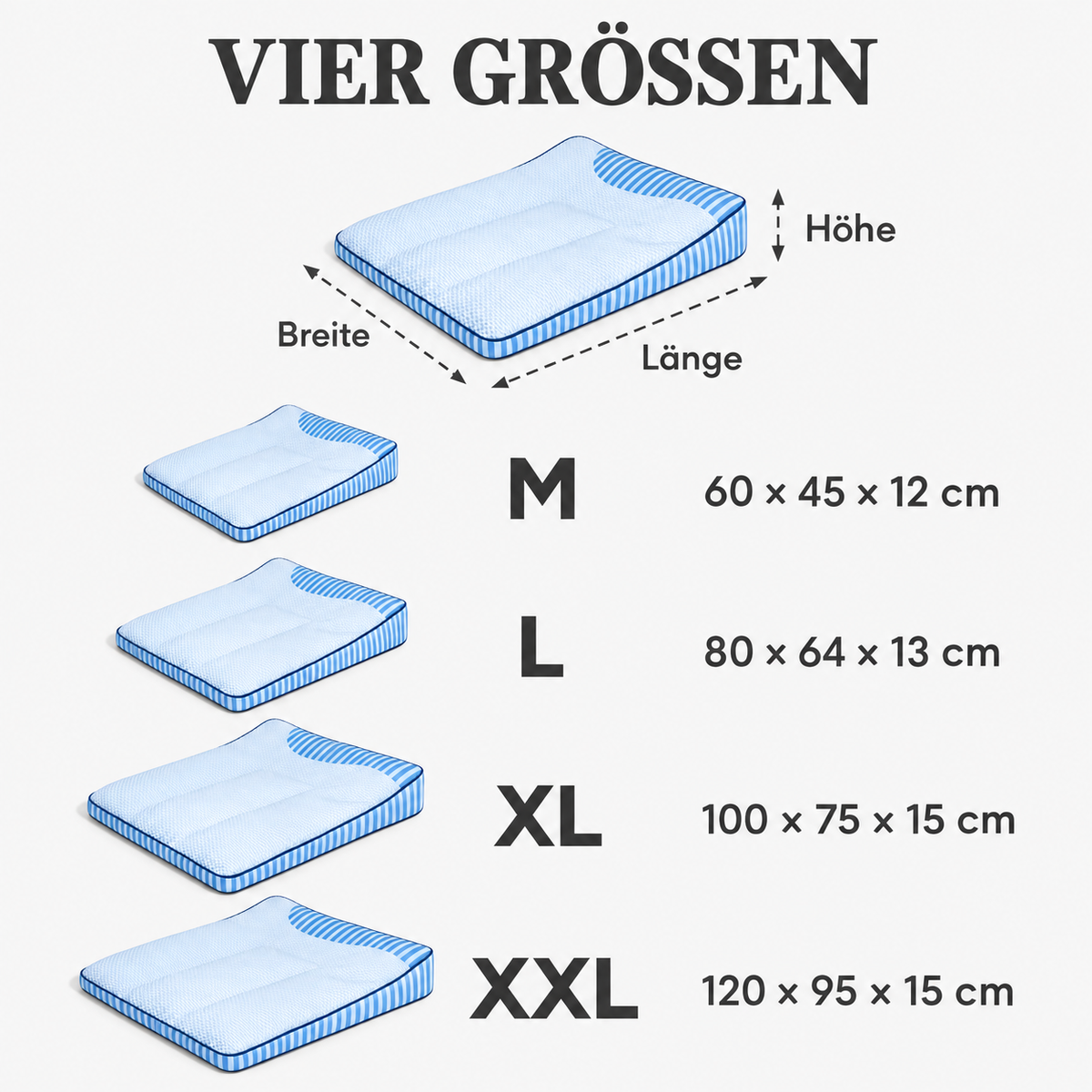 Kühlmatte Hund Größen