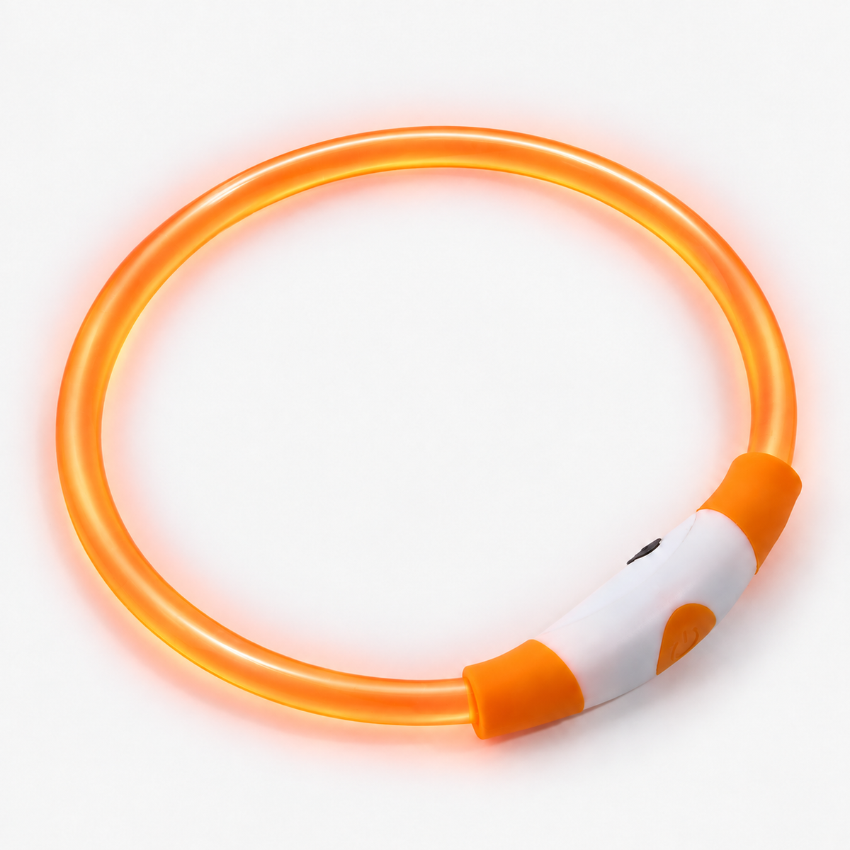 LED Hundehalsband kürzbar in Orange