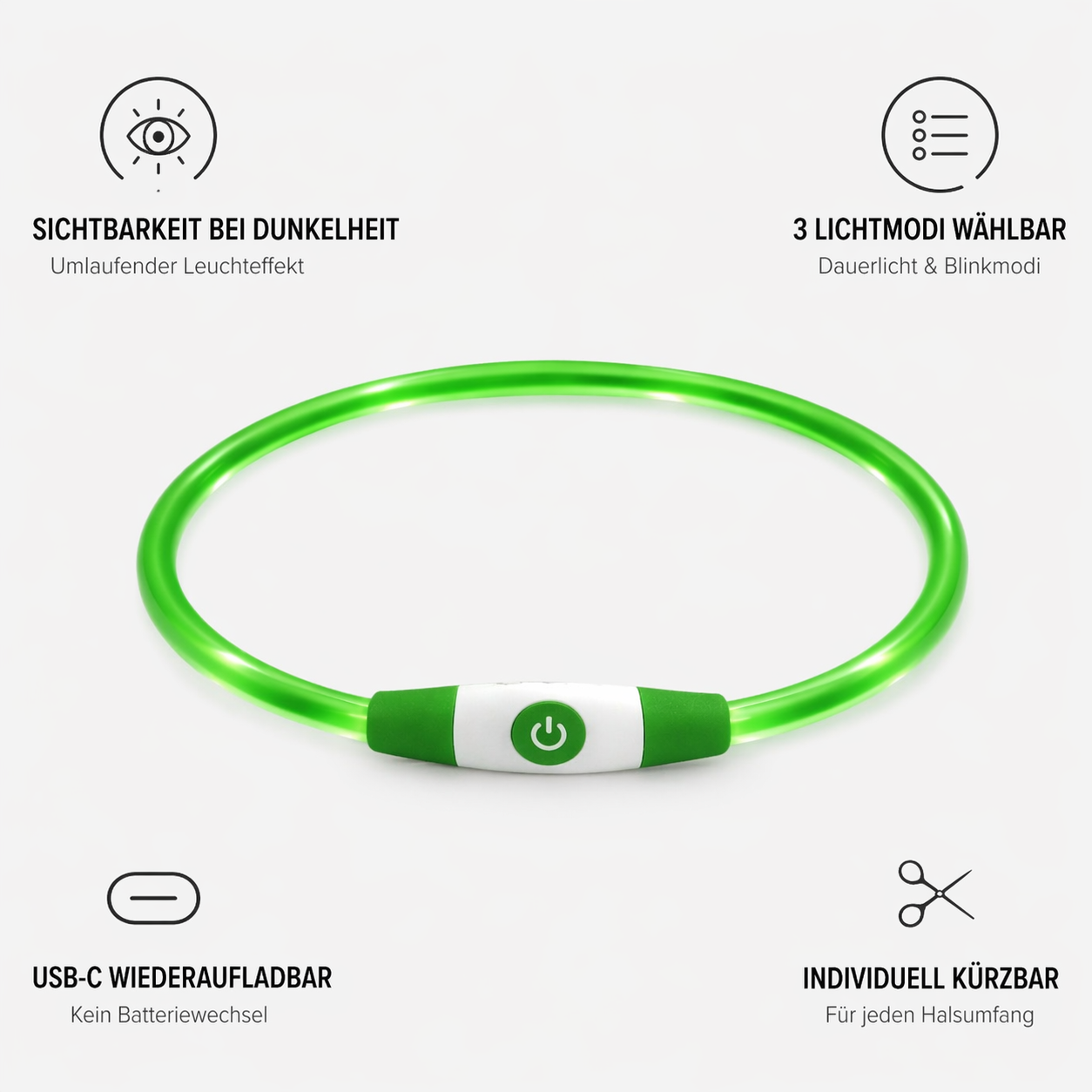 Eigenschaften des LED Hundehalsbands im Überblick