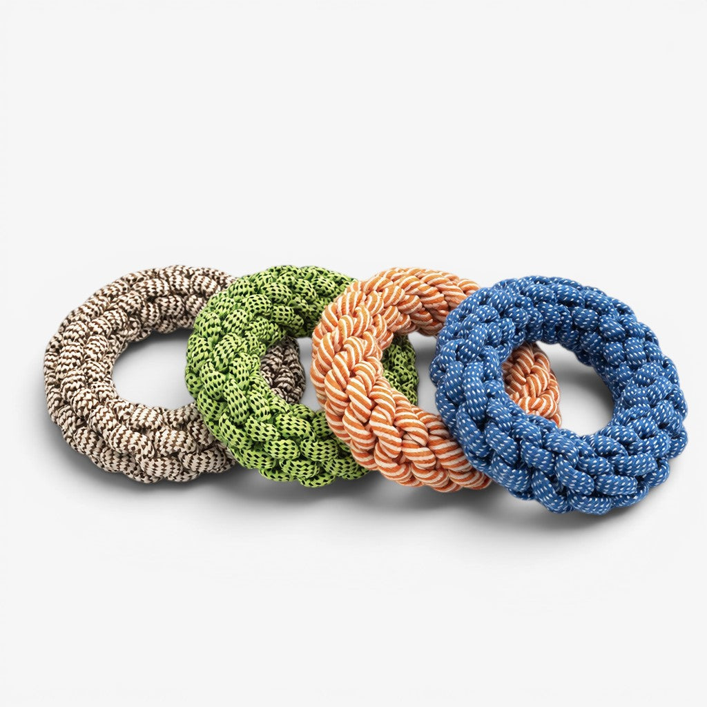 Robuster Kau-Ring aus Baumwollseil für Hunde