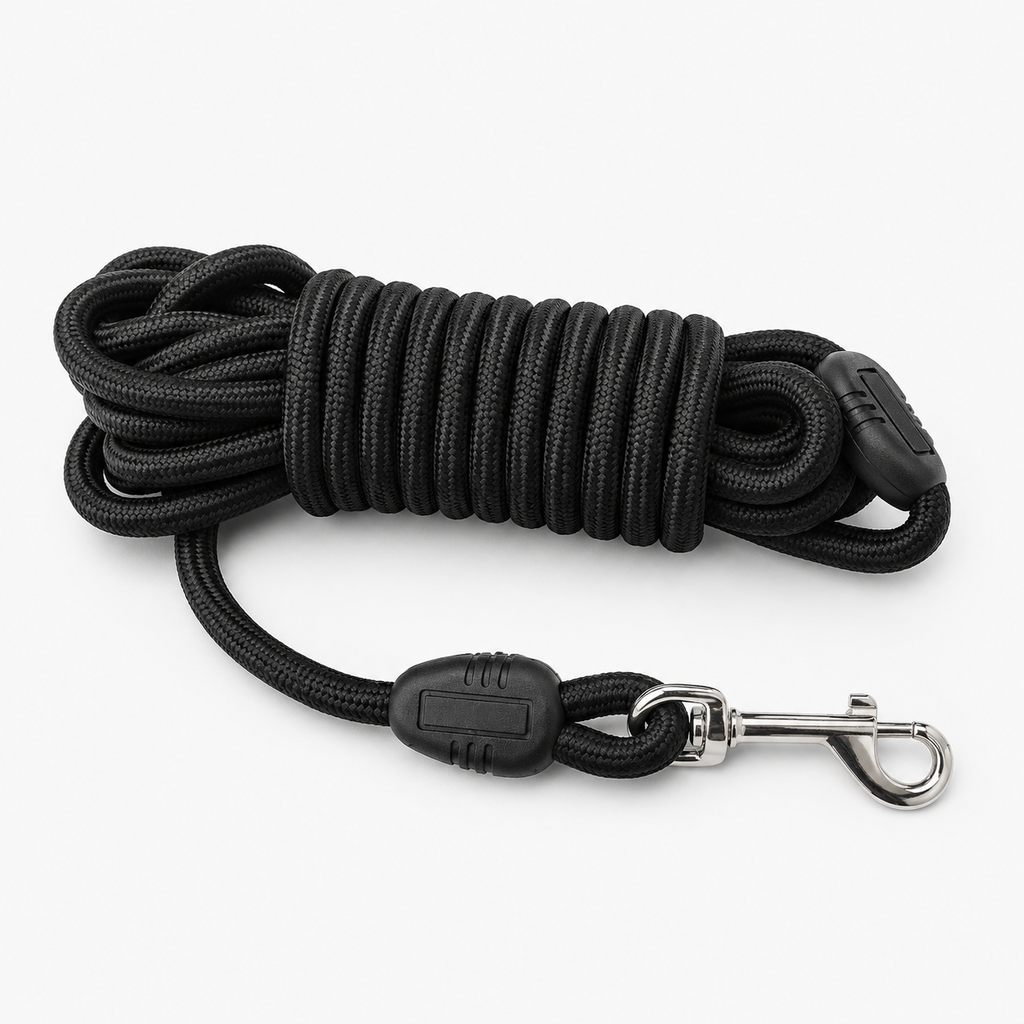 Schleppleine für Hunde in Schwarz