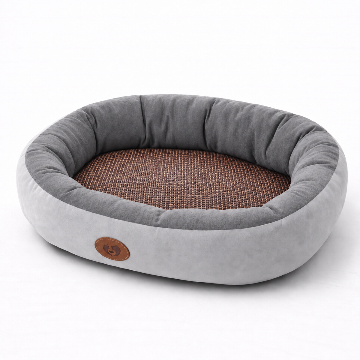 Waschbares Hundebett Sommermatte in Grau