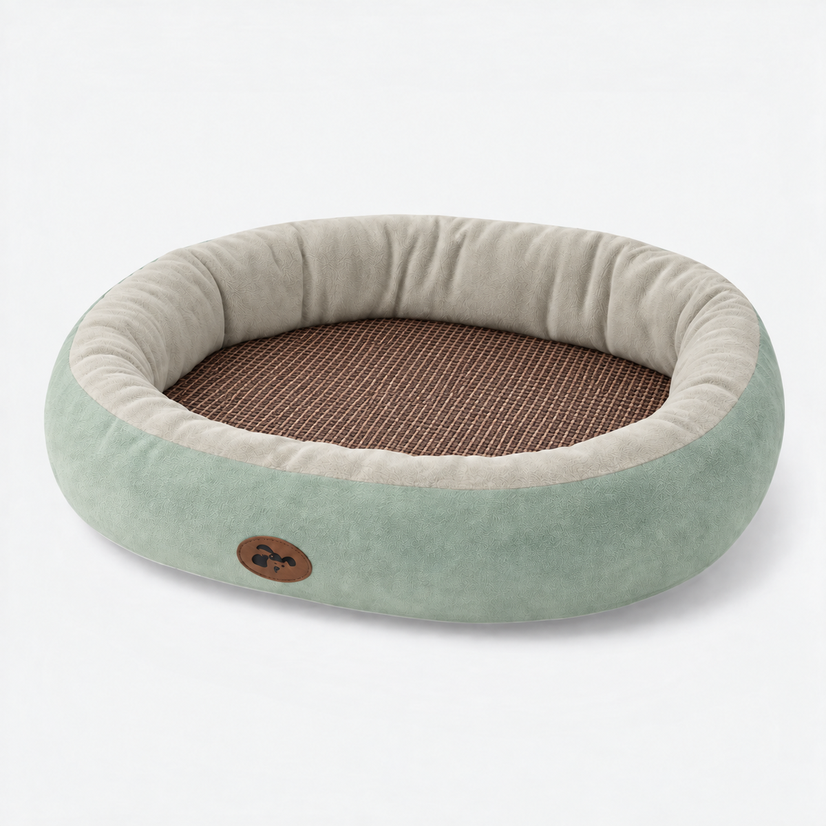 Waschbares Hundebett Sommermatte in Mintgrün