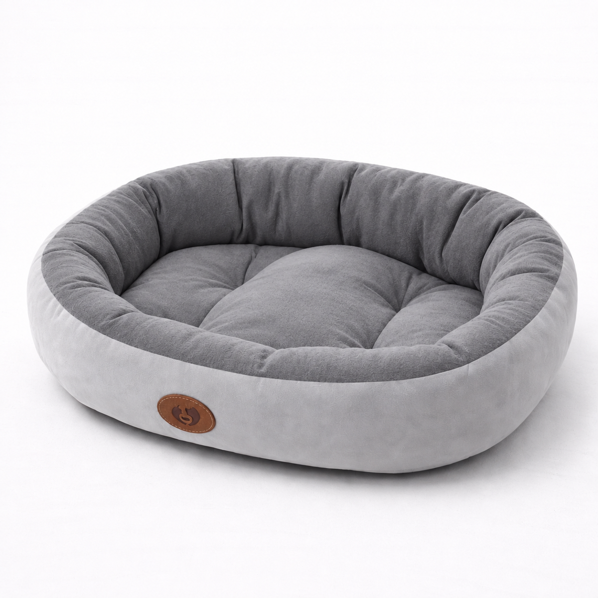 Waschbares Hundebett Vierjahreszeiten in Grau